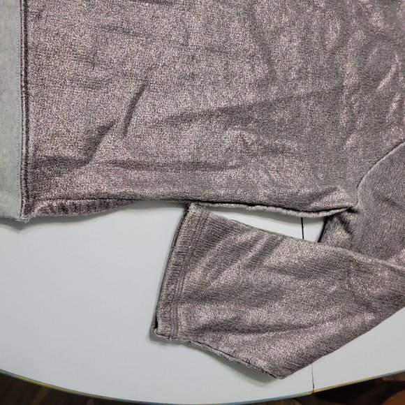 CrewCuts Sweater Girl 12 Grey Crew Neck 100 Cotton Sweatshirt High Low Split Hem - Picture 9 of 12